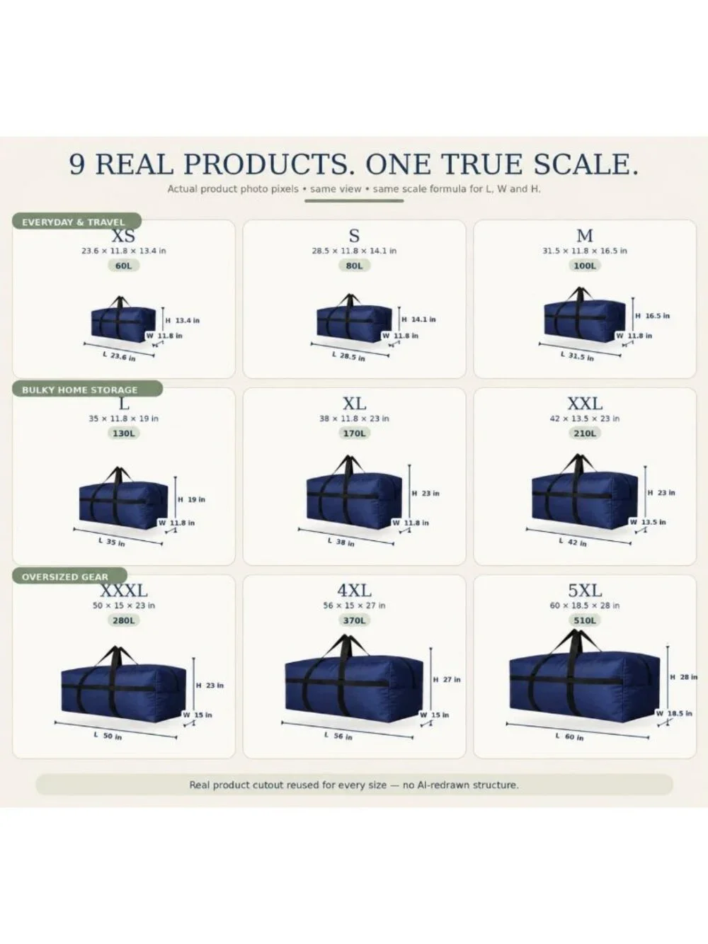 Extra Large Black Travel Duffle Bag - Oversized Storage for Weekend Getaways